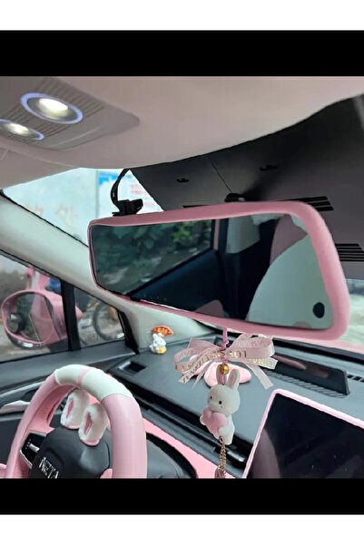 Clear Pink Pembe silikon dikiz ayna kılıfı