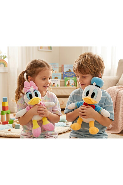 e-life shop İthal Soft Kumaş Ördek Donald Duck & Daisy Duck XL 60 cm Yumuşak ...