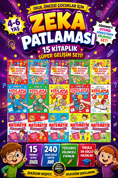 Harika Kitap 4 - 6 Yaş Matematik, Kodlama Ve Dikkat Güçlendirme Ve Zeka Geliş...