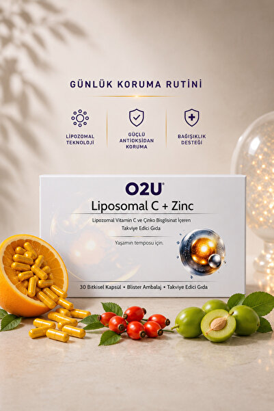 O2U Lipozomal C Vitamini + Çinko Bisglisinat – Yüksek Emilim Bağışıklık ve An...