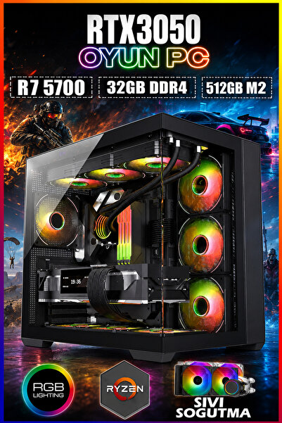 Dmc N302 Windows 11 / Ryzen 7 5700 / 32GB DDR4 RAM/ 512GB SSD/ RTX3050 Sıvı S...