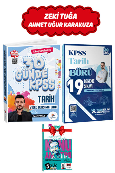 Dizgi Kitap Zeki Tuğa 2026 KPSS 30 Günde Tarih Video Ders Notları+Ahmet Uğur ...