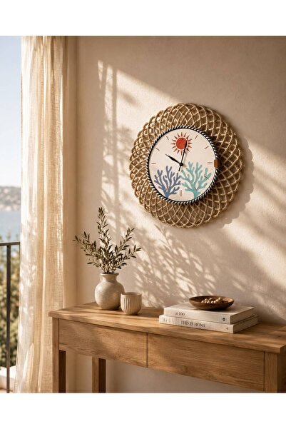 home inn Ceas de perete Coral Coastal 43 CM Decor modern pentru cabană
