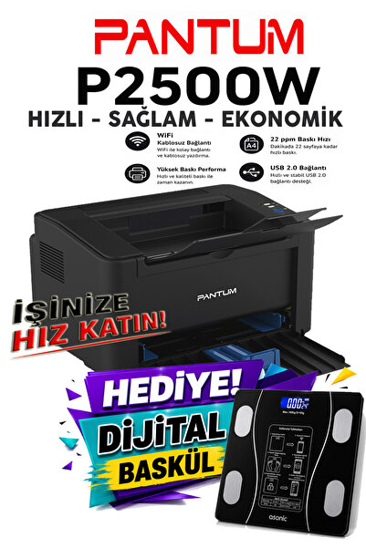 Genel Markalar P2500w Mono Laser Yazıcı/wıfı