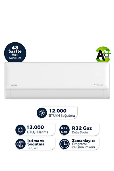KUMTEL Hinoki KMSAC-12 12.000 Btu A++ Inverter Duvar Tipi Split Klima (Montaj...