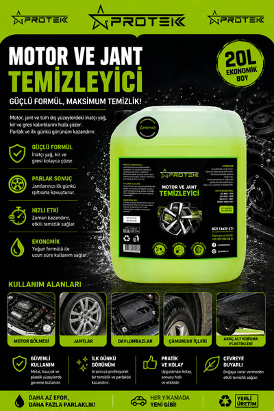 PROTEK Motor Ve Jant Temizleyici 20 LT