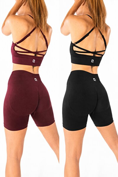 HARSFIT 2’Lİ BRIZA SEAMLESS SCRUNCH YÜKSEK BEL SPOR ŞORT PAKETİ