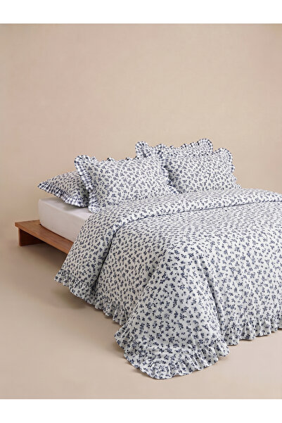 EVA Evenstar Patterned Ruffled Duvet Cover Set Single / Without Sheets