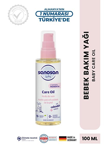 Sanosan Doğal Bakım Yağı 100 ml - Tatlı Badem ve Organik Zeytinyağlı Hassas C...