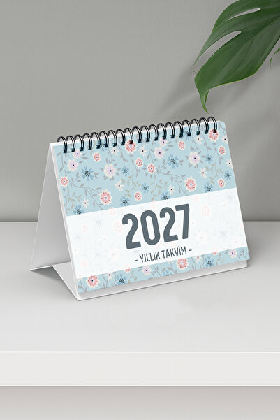 Eldesen Tasarım 2027 Masa Takvimi Spiralli A6 (15x12cm) Orta Boy / Resmi Tati...