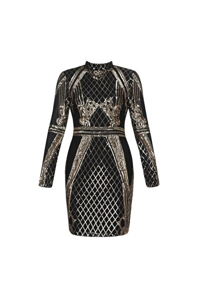 NO BRAND Rochie bandage elegantă - Multicolor, M