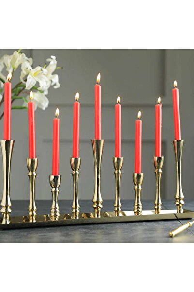 PAN HOME Tariq 9taper Candle Holder 62x11x23cm-gold
