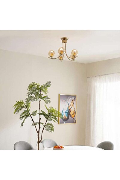 PAN HOME مصباح معلق بخمسة أضواء E-27 مقاس 69×36 سم - نحاسي