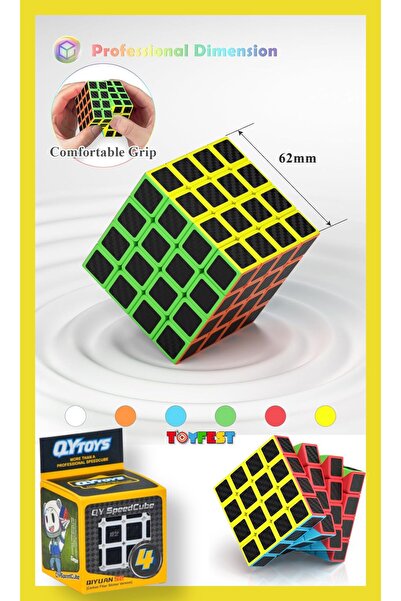 TOYFEST 4X4 Fiber Karbon QY Speed Zeka Küpü Akıl Küpü Rübik Küp