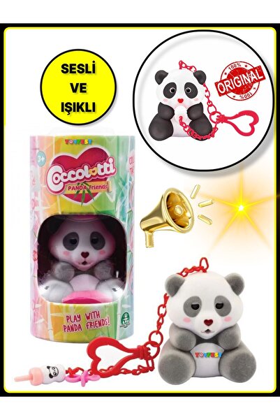 TOYFEST Coccolotti Interaktif Sesli Ve Işıklı Sevimli Pandalar Anahtarlık & Ç...