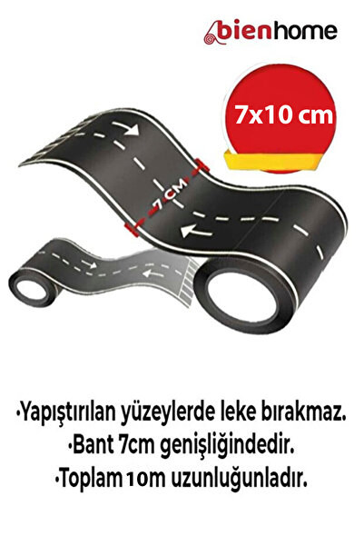 BienHome Otobant Eğitici Yol Yapım Oyun Bandı Eğlenceli Trafik Bantı Road Tap...