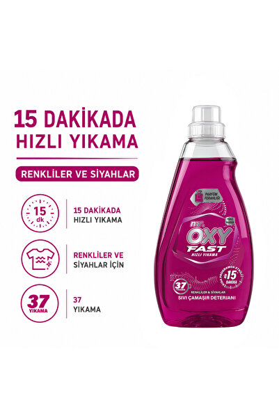 MR.OXY Fast Hızlı Yıkama Sıvı Çamaşır Deterjanı Renkliler&Siyahlar