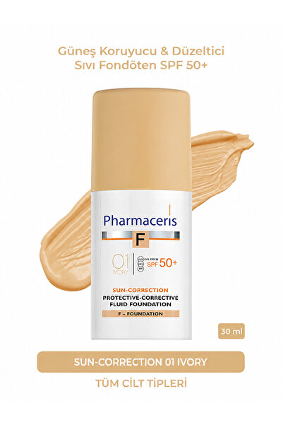 Pharmaceris Sun-Correction SPF 50+ (01 Ivory) | Güneş Koruyucu & Düzeltici Sı...