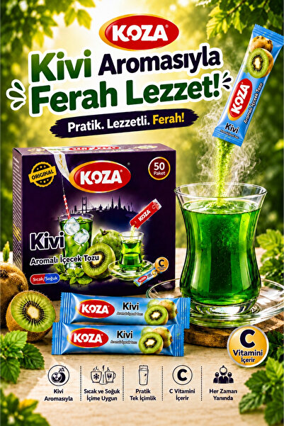 Koza Gurmelerin Seçimi Pratik Lezzet Kivi Aromalı Sıcak ve Soğuk İçim Kivili ...