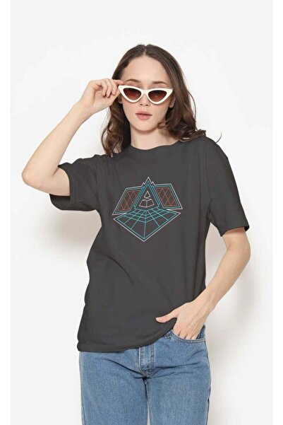 buzagi tasarım ürünleri Daft Punk Regular Fit Black Unisex T-Shirt