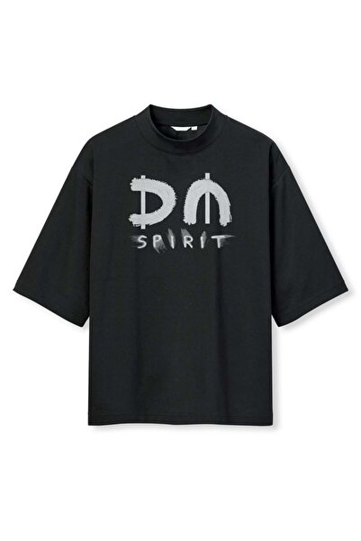 buzagi tasarım ürünleri Depeche Mode Digital Print Oversize Black Unisex T-Shirt