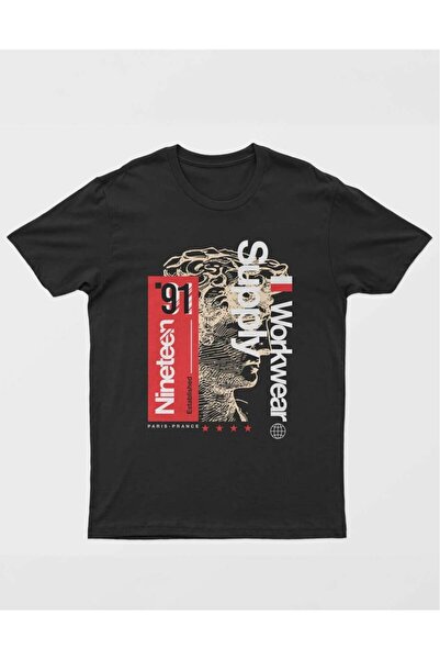 buzagi tasarım ürünleri تي شيرت Urban Streetwear ذو تصميم عادي باللون الأسود ...