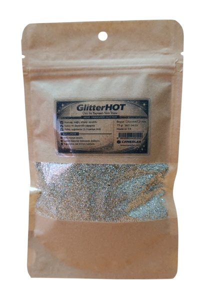 CANERLER Ütü Ile Yapışan Sim Tozu 75 gr Ince Altın - Isı Ile Yapışan Toz Sim-...