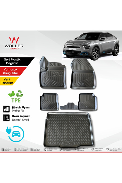 wöller Citroen E C4 Paspas Bagaj Havuzu Set Elektrikli 2021 Sonrası Uyumlu 3d...