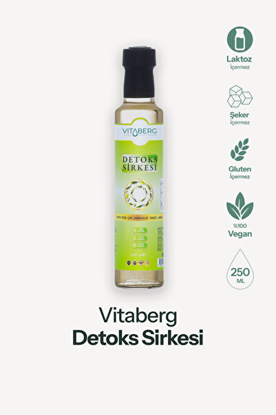 Vitaberg Detoks Sirkesi | Kayısı, Yeşil Çay ve Bitkisel Ekstrakt İçeren Karış...