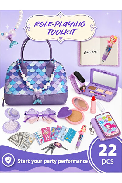 Excitat ® Geantă de jucărie pentru fete, cu accesorii de modă și joc de rol, ...