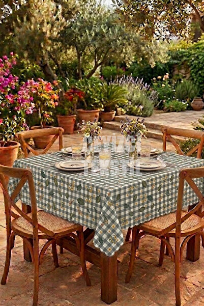 Çt Çeyizci Tekstil Digital Printed Tablecloth Table Cloth 170X170 cm Stain-Re...