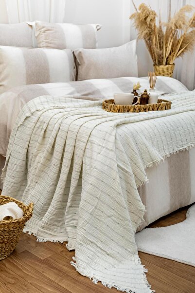 Pupilla Collection Timeless 7 Parça Müslin Pikeli Poplin Nevresim Takımı - Pudra