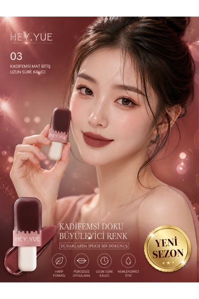 Kozmetik Magi̇c Hey.Yue Number 03 Natural Matte Effect on Lips – Compatible w...