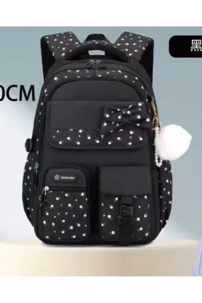 My Easy Shop Rucsac pentru fete, geantă de școală cu detaliu fundă și floare