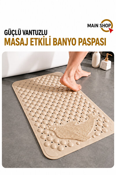 MAİN SHOP Covoraș de baie cu ventuze cu efect de masaj - Covoraș anti-aluneca...