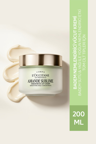 L'Occitane Badem Nemlendirici Vücut Kremi, Badem Sütü ve Yağı İçeren, 200 ml