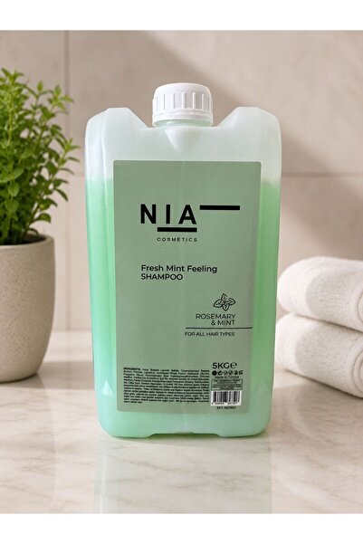 NIA Naneli Ferahlatıcı Saç Bakım Şampuanı 5000ml Kuaför Berber Şampuanı 5 Litre