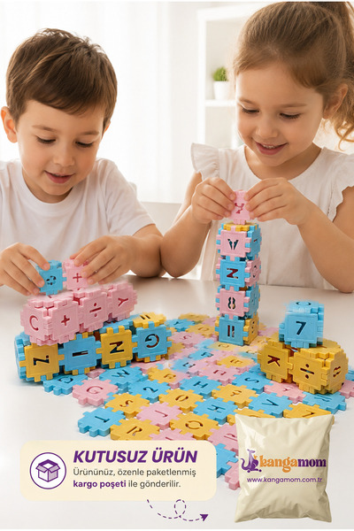 M&H 120 Parça Harf-Rakam Puzzle Oyunu - Eğitici ve Öğretici Gelişimi Destekle...