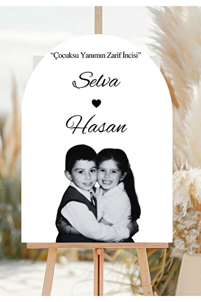 Hobi Sepeti Kişiye Özel Çocukluk Fotoğraflı Kanvas Karşılama Panosu 50x70 cm ...