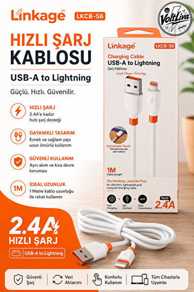 VoltLiva Linkage Usb A To Lightning - iPhone Şarj Kablosu