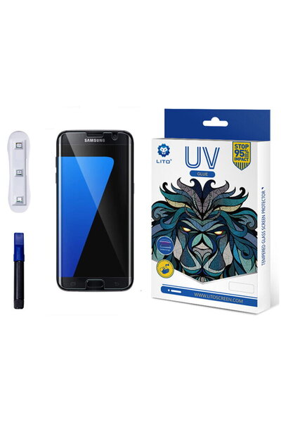 Lito Folie pentru Samsung Galaxy S7 Edge - Sticlă UV 3D - Transparentă