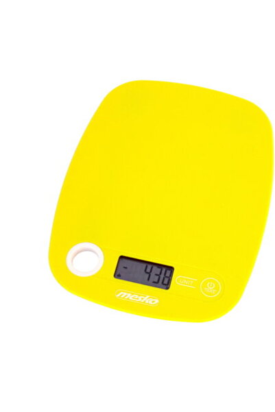 MESKO MS 3159y Cantar bucatarie, Galben, Capacitate 5 kg max, Indicație de su...