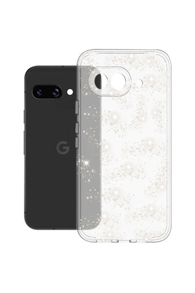 Techsuit Калъф за Google Pixel 9a - Серия SparkleSkin - Прозрачен