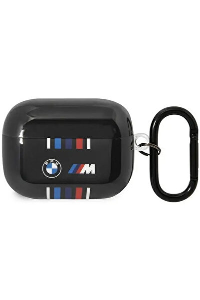 BMW BMAP22SWTK Husă pentru AirPods Pro negru/negru cu linii multicolore