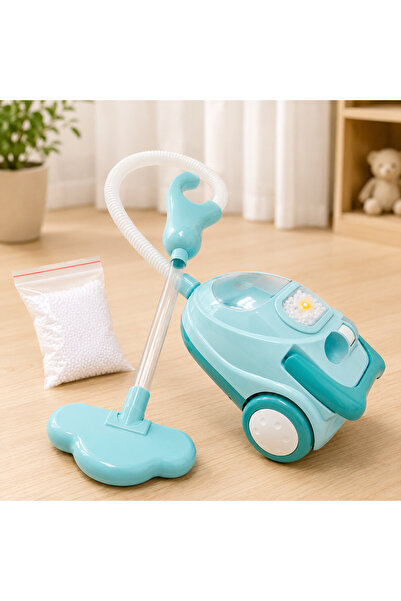 Salamandra Kids Aspirator albastru, cu Lumini, Sunete si Bilute polistiren, S...