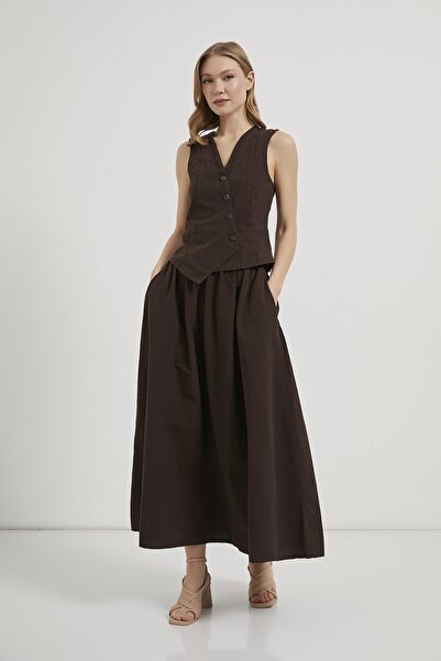 Arma Life Armalife 047 cotton blended vest-skirt women's set