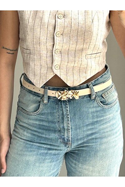 LİA KEMER Mesa Floral Patterned Gold Buckle Jacket Belt, Dress Belt, Trouser ...