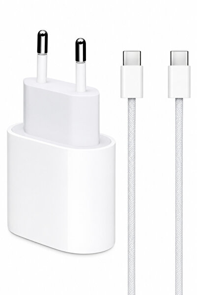 Ryan 45W Type-C Hızlı Şarj Adaptörü USB-C to C Kablo Seti 1 Metre Beyaz