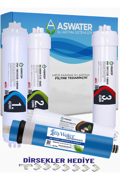 As Water İhlas Aura Cebilon Plus Silver Platinum Uyumlu Su Arıtma Filtre Seti...