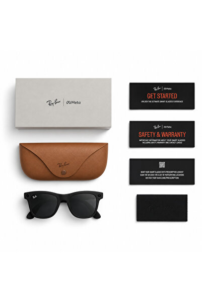 Ray-Ban Meta Wayfarer Gen 2 Akıllı Gözlük Parlak Siyah Clear/Graphite Green Transitions Ekartman/S50 RW40012 Meta AI Bluetooth Kamera